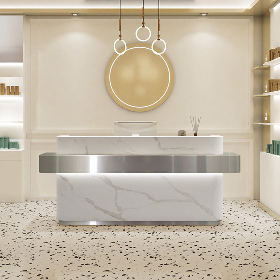 Stainless Steel Simple Reception Salons Stores Reception Desk JDT-1020