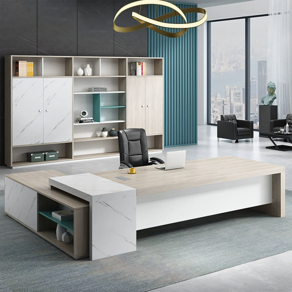 Minimalist Executive Desk With Ample Storage LBZ-10187