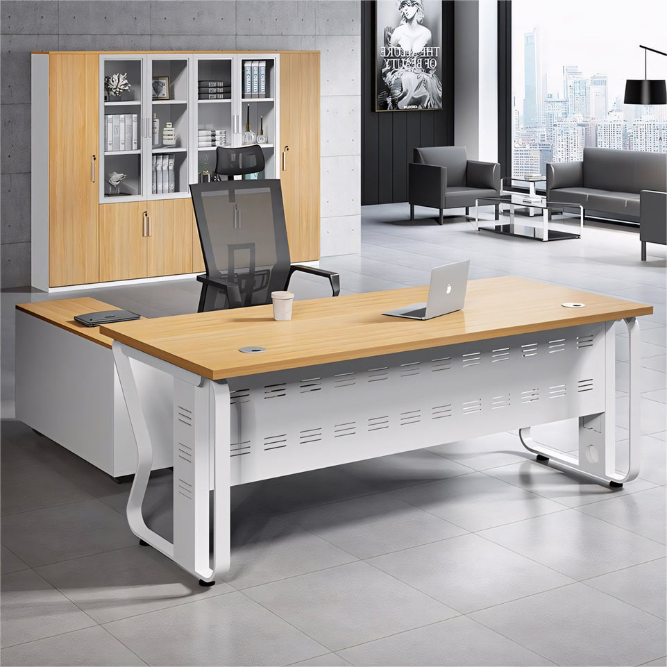 Wood Style Minimalist Executive Managers Office Desk LBZ-10183