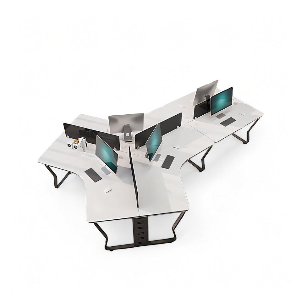 Creative Simple Combination Multi-Person Desk Staff Tables And Chairs BGZ-015