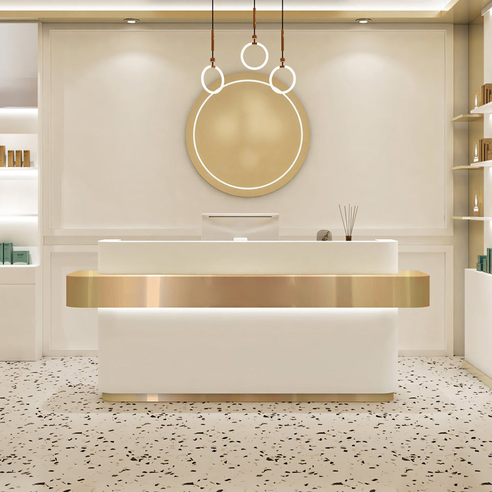 Stainless Steel Simple Reception Salons Stores Reception Desk JDT-1020