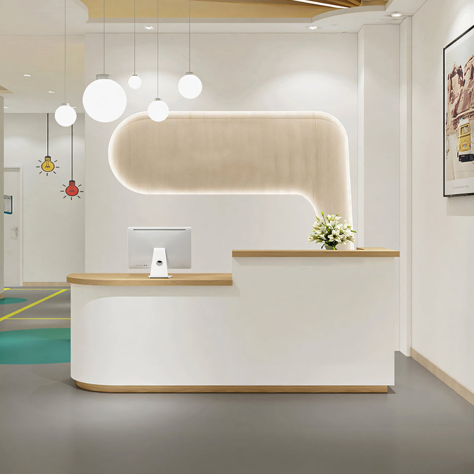 Arc Shape Fashionably Salon Store Institution Reception Desk JDT-1023