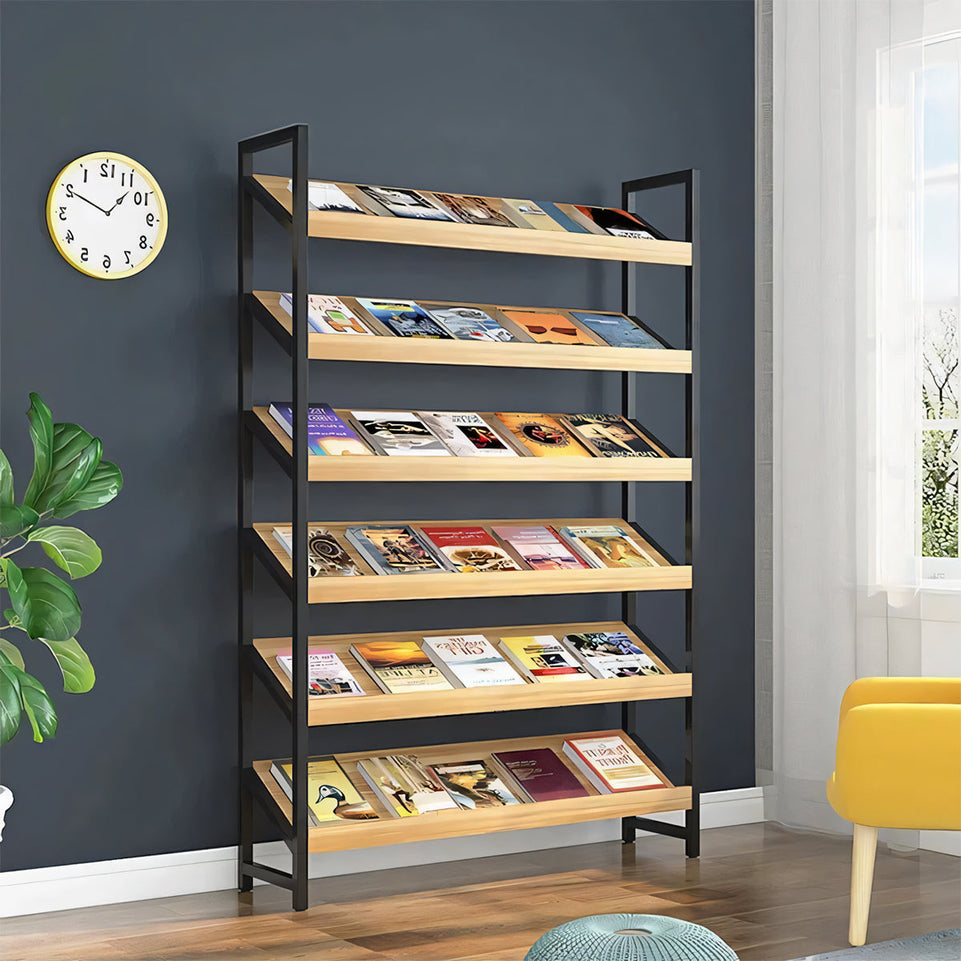 Wooden Freestanding Magazine Rack ZZJ-008