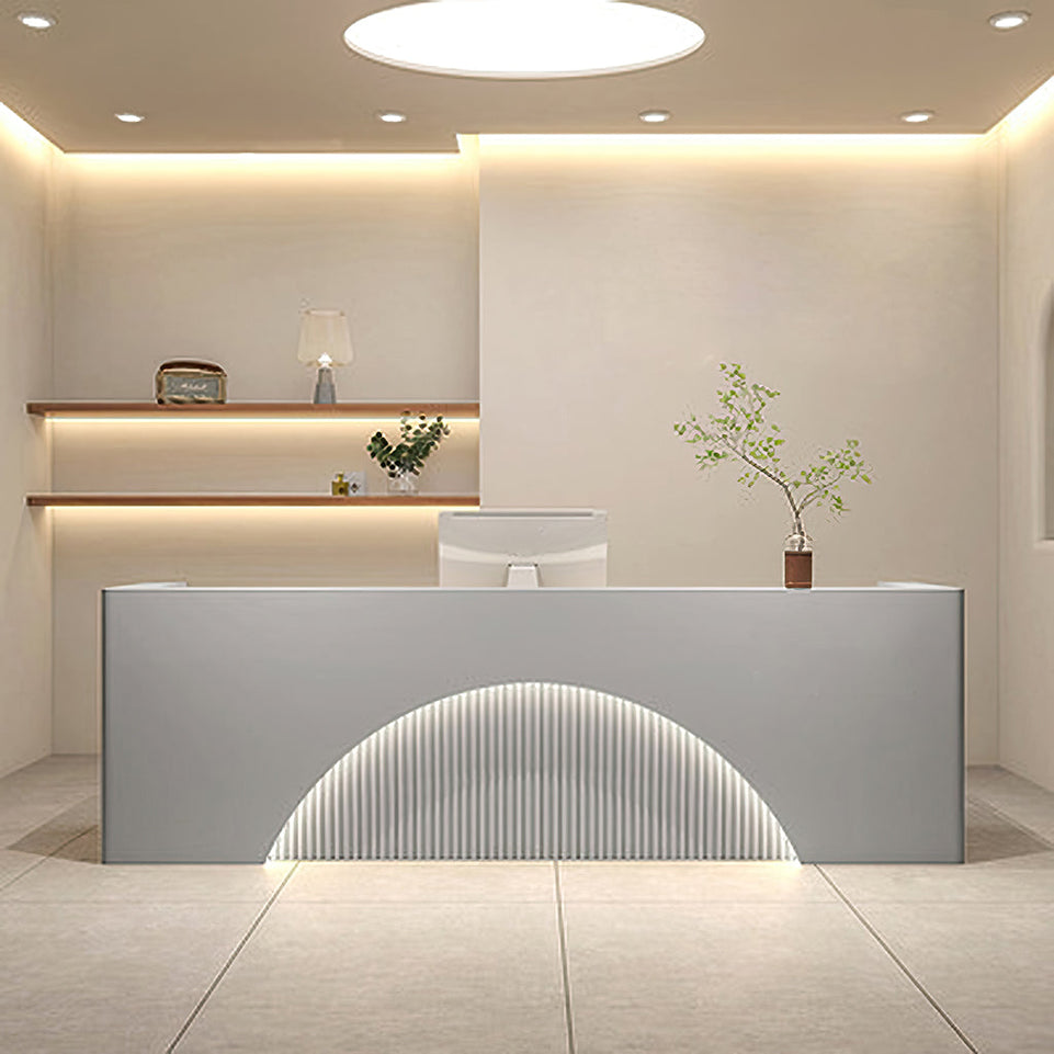 Fully Assembled LED Salon Reception Desk with Storage JDT-1039
