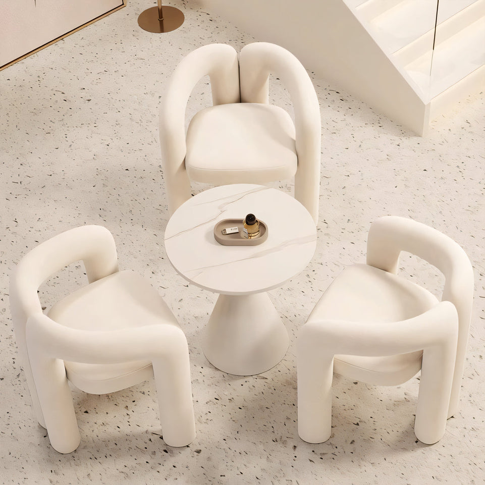 (In Stock) Creative Curved Armchair Living Room Bedroom Backrest Makeup Stool Leisure Chair BSF-2000