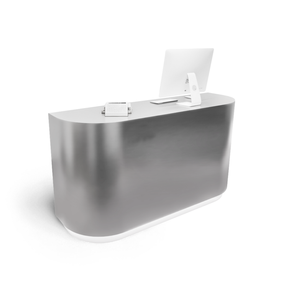 Silver Stainless Steel Small Bar Reception Desk JDT-2008
