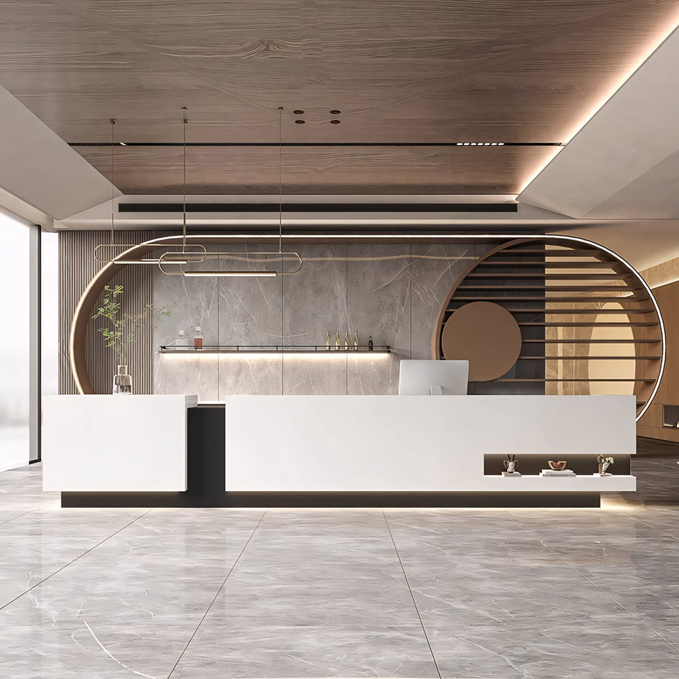 Luxury Rectangle Color-blocking Reception Desk for Company Hotel Beauty Salon JDT-2162