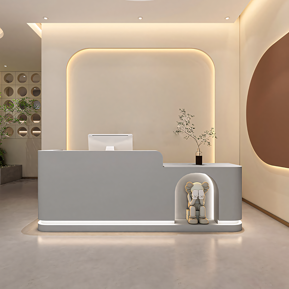 Fully Assembled Office Reception Desk Ideal for Salon JDT-1029