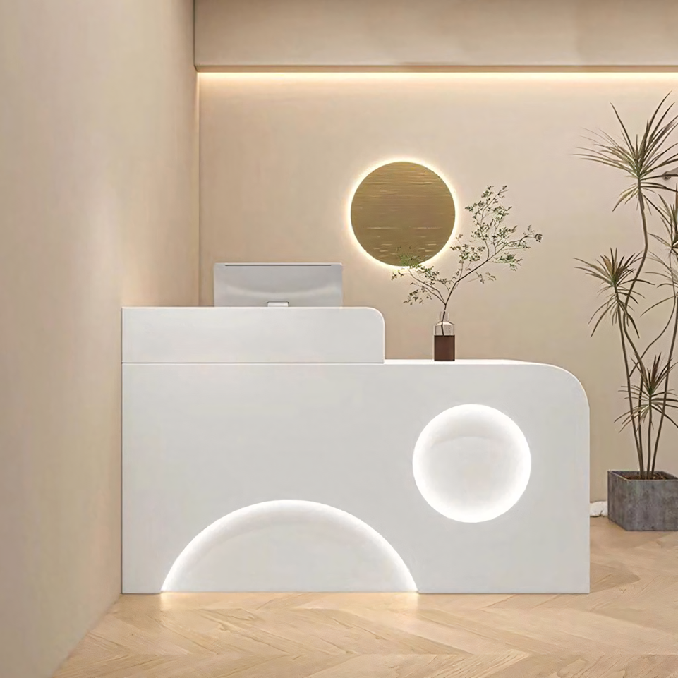 Fully Assembled Reception Desks with LED Accents for Salons JDT-1034
