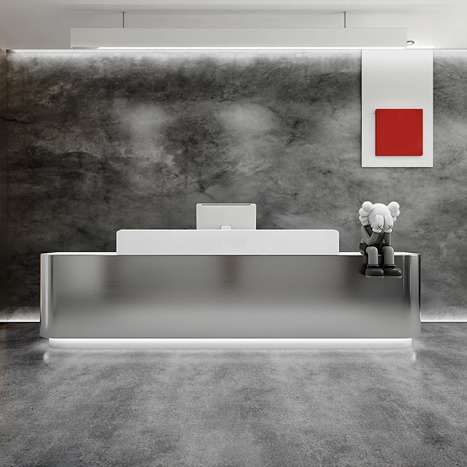 Modern Stainless Steel Front Desk Cashier Counter Reception Desk JDT-7101