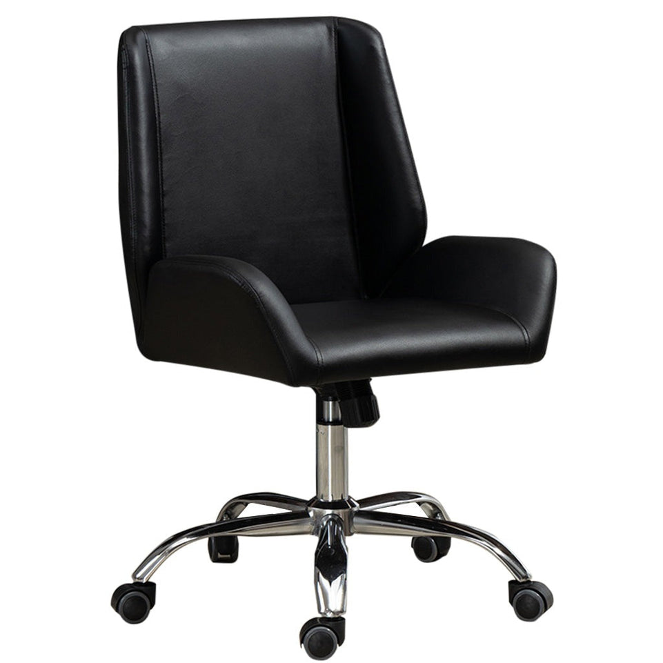 Ergonomic Office Chair Stylish Brown Leather Mid-Back Design BGY-1050