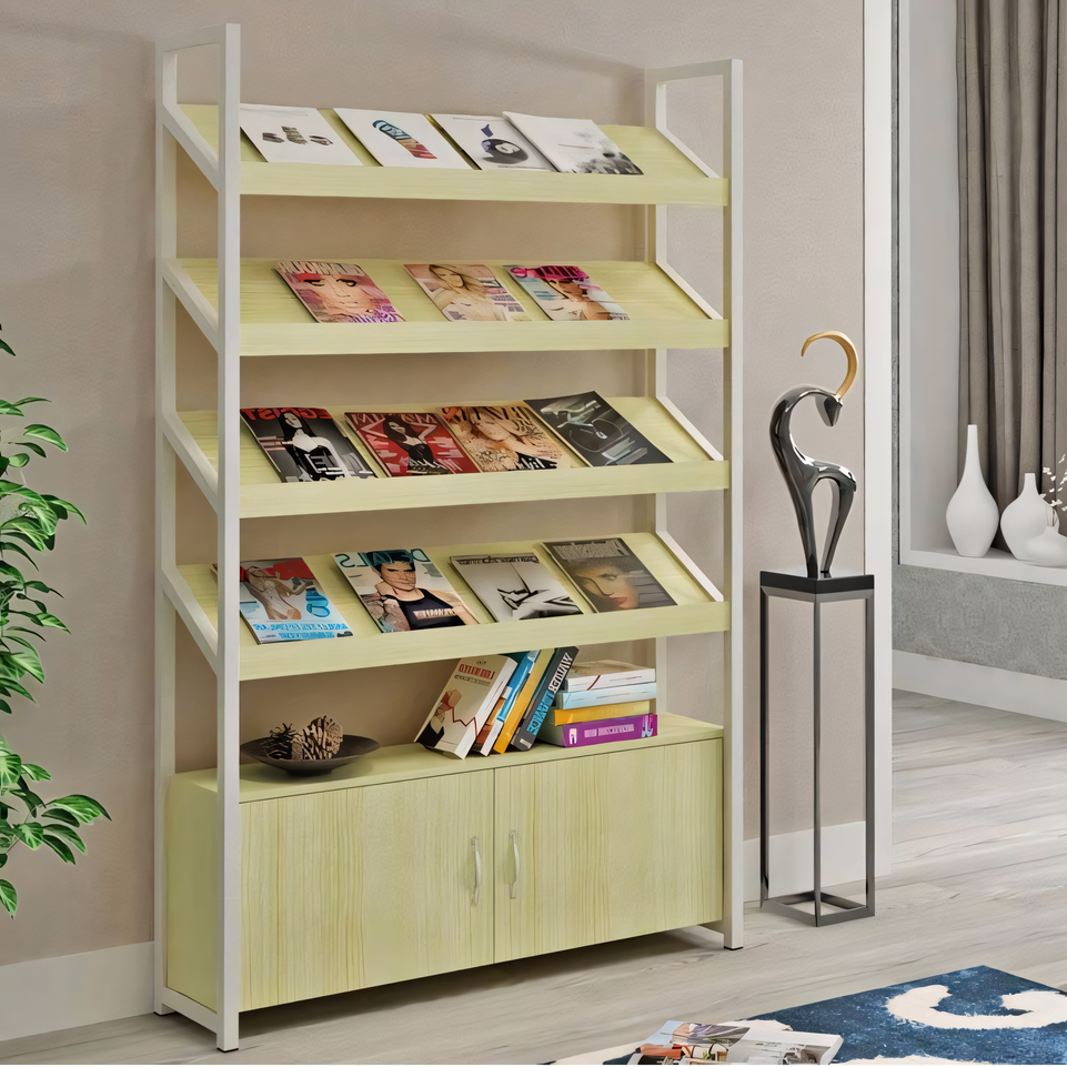 Wooden Freestanding Magazine Rack ZZJ-008