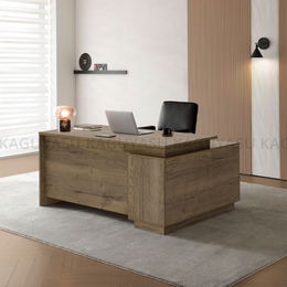 (In Stock) L Shaped Executive Desk With Storage And Privacy Panel LBZ-2141